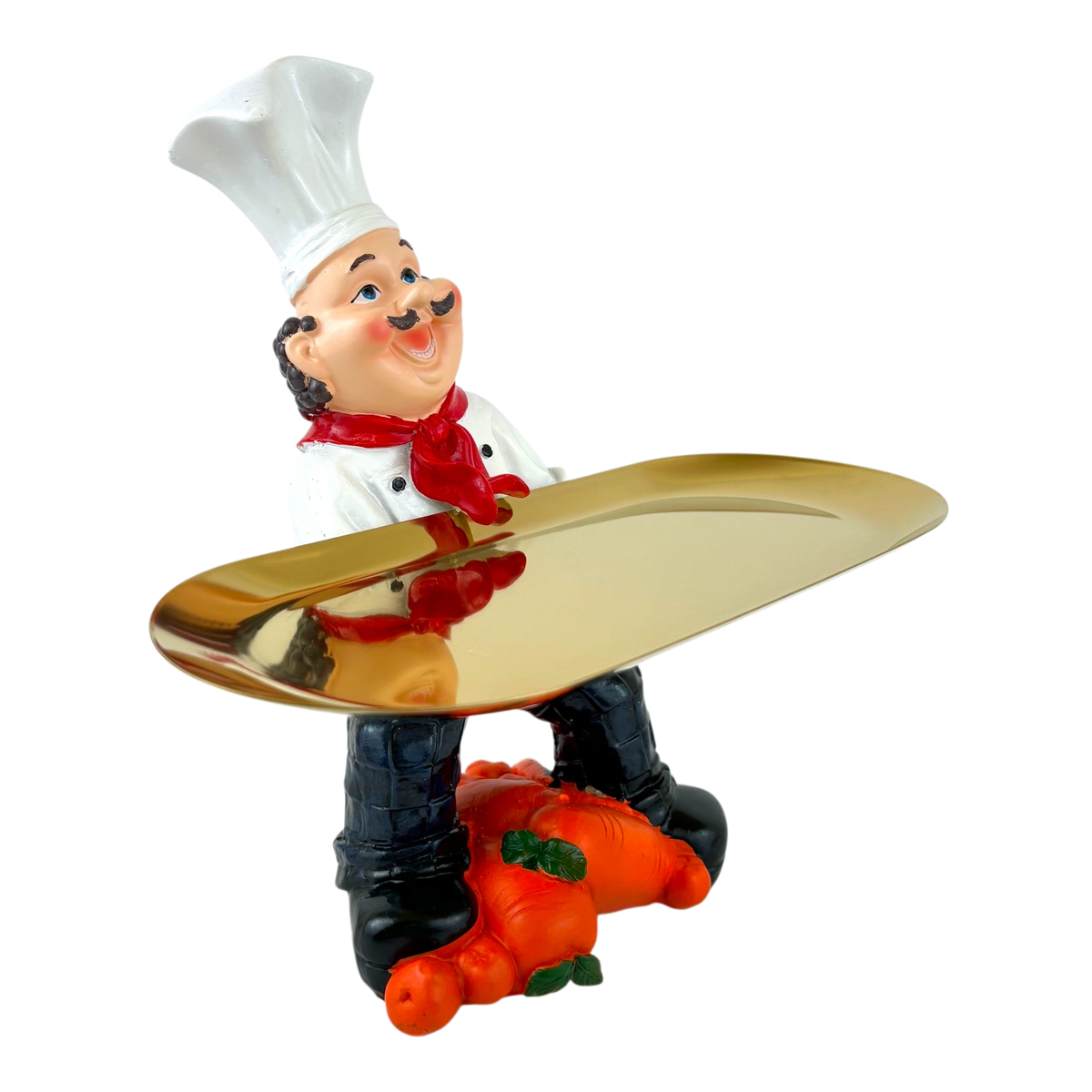 Chef Tray Holder with Carrot Base – Fun Kitchen Decor