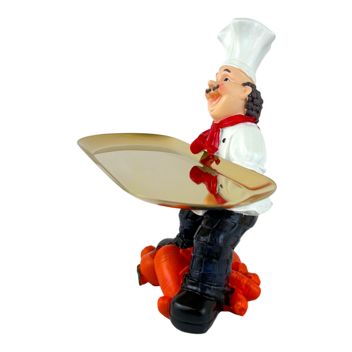 Chef Tray Holder with Carrot Base – Fun Kitchen Decor