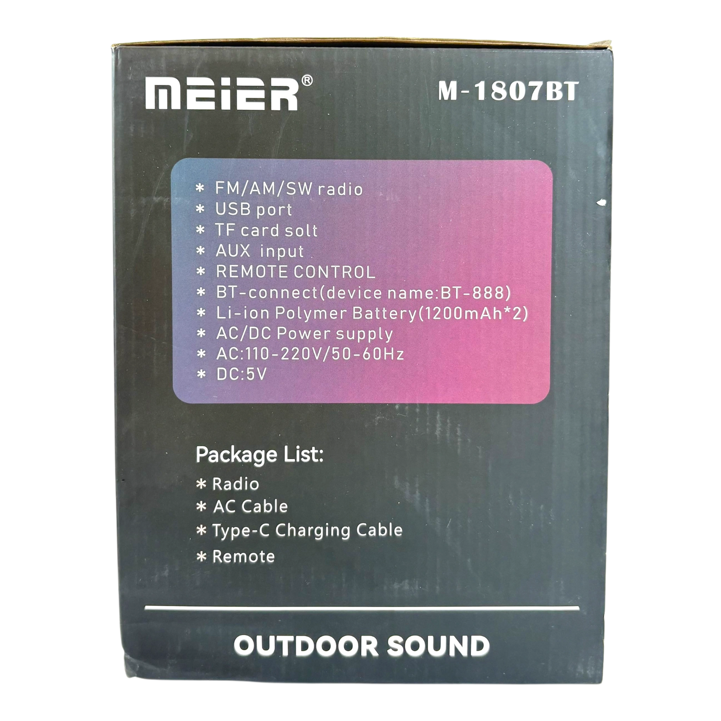 Retro Bluetooth Party Radio – Wooden Style (Model M-1807BT)