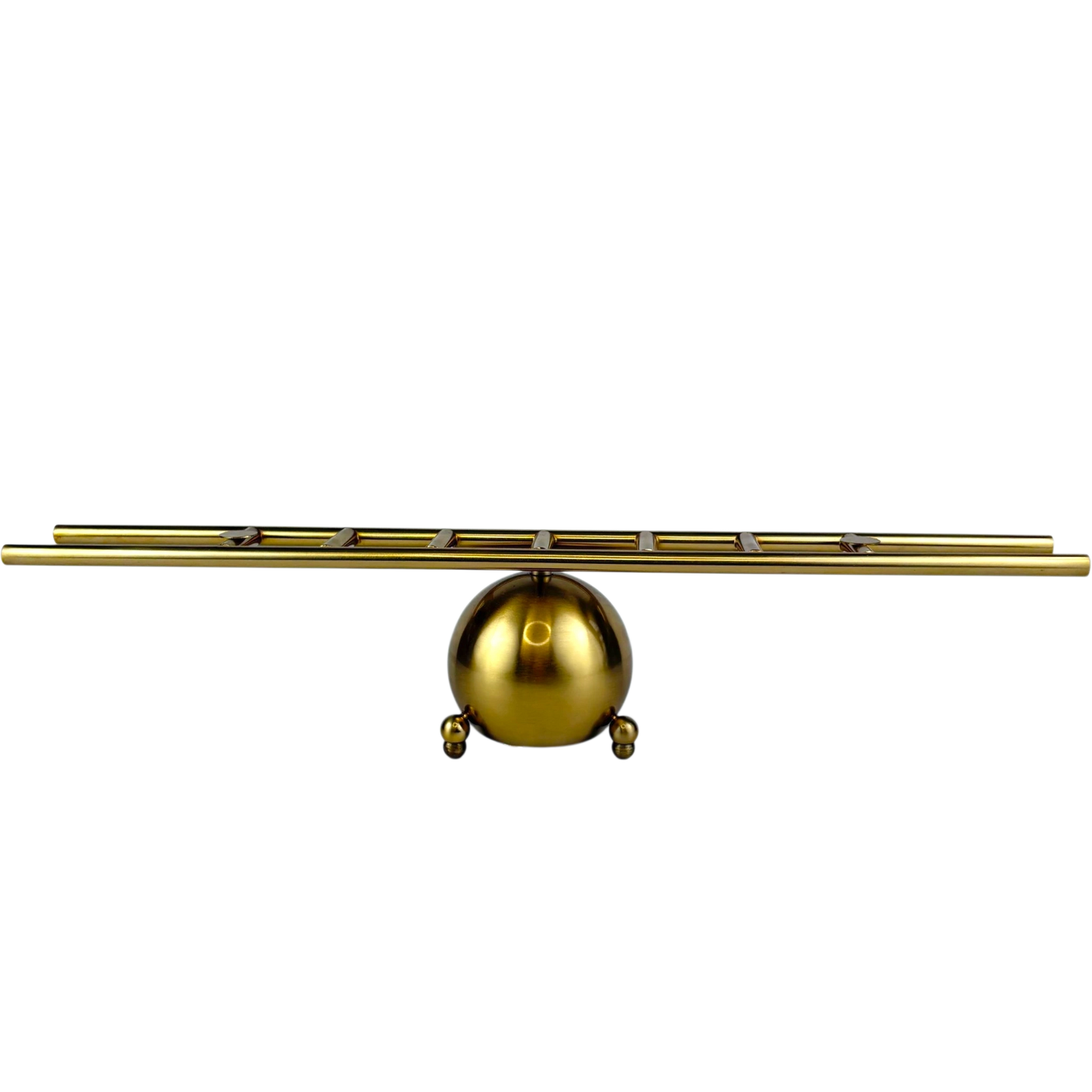 Thinkers on Balance Beam – Gold & Black Modern Sculpture