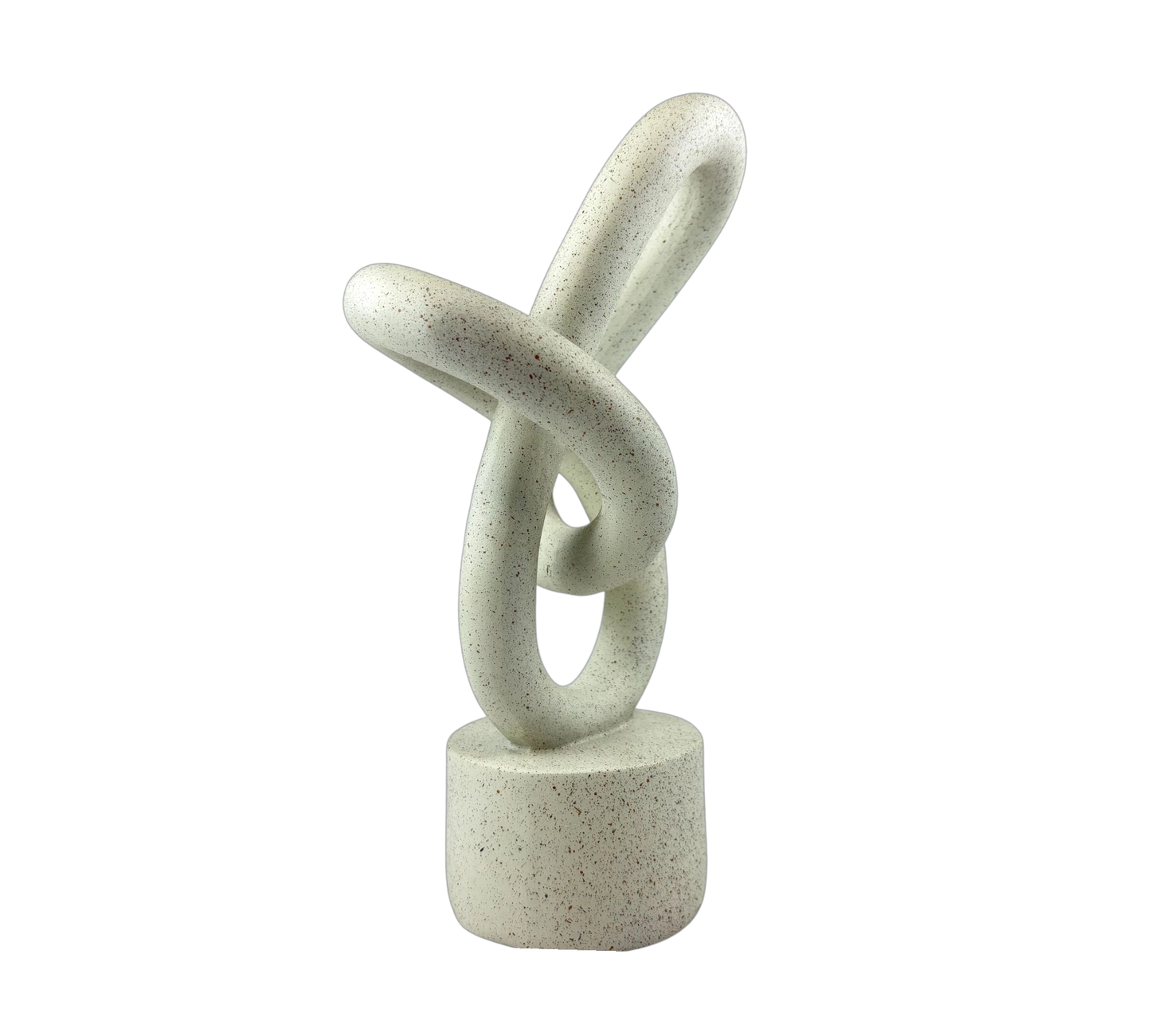 Large Abstract Knot Sculpture –– Speckled Stone Finish
