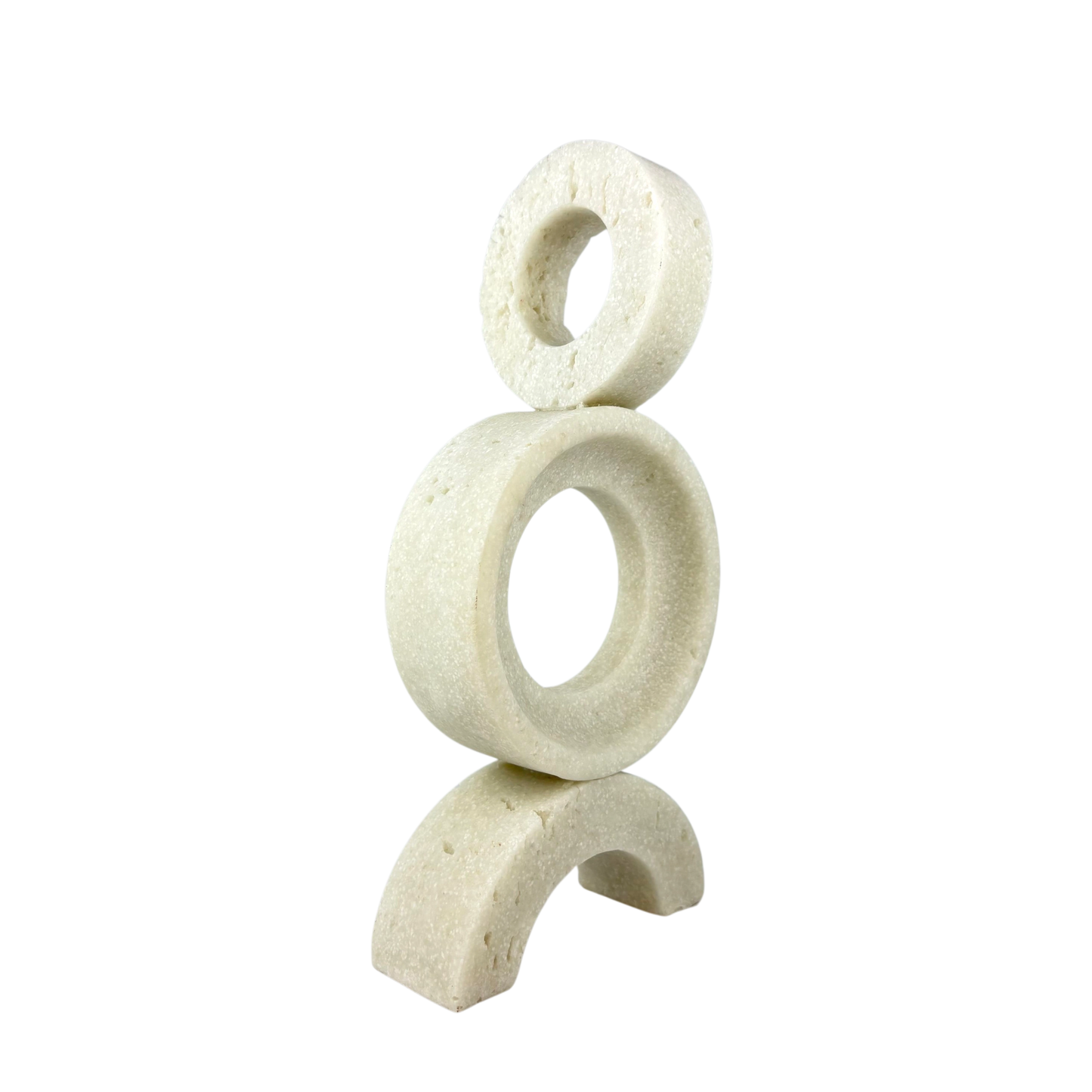 Stacked Ring Arch Sculpture – Minimalist Sandstone Decor