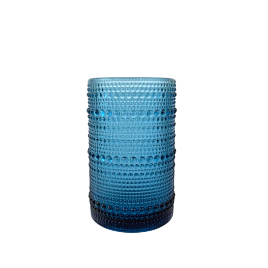 Blue Bubble Glass Tumbler – tall