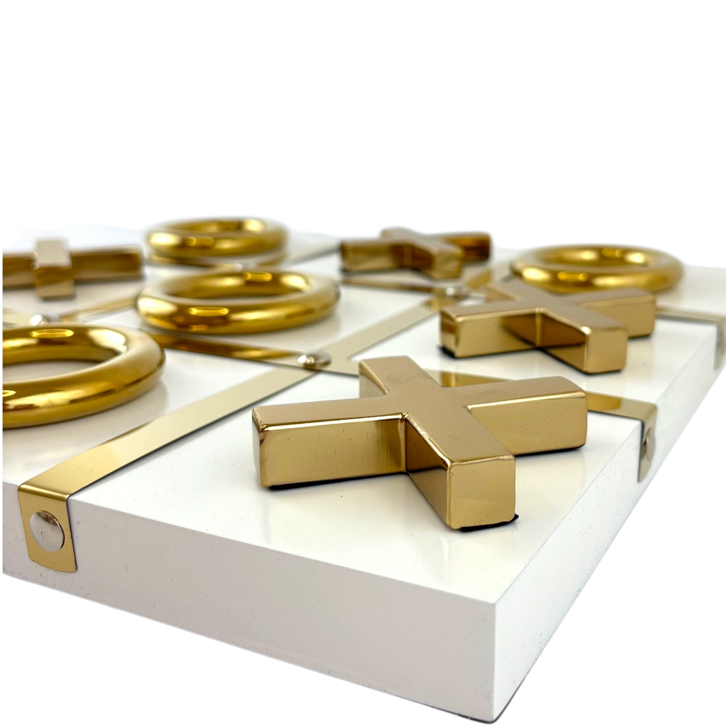 Luxury Gold Tic Tac Toe Game Set – Decorative Tabletop Display oxo