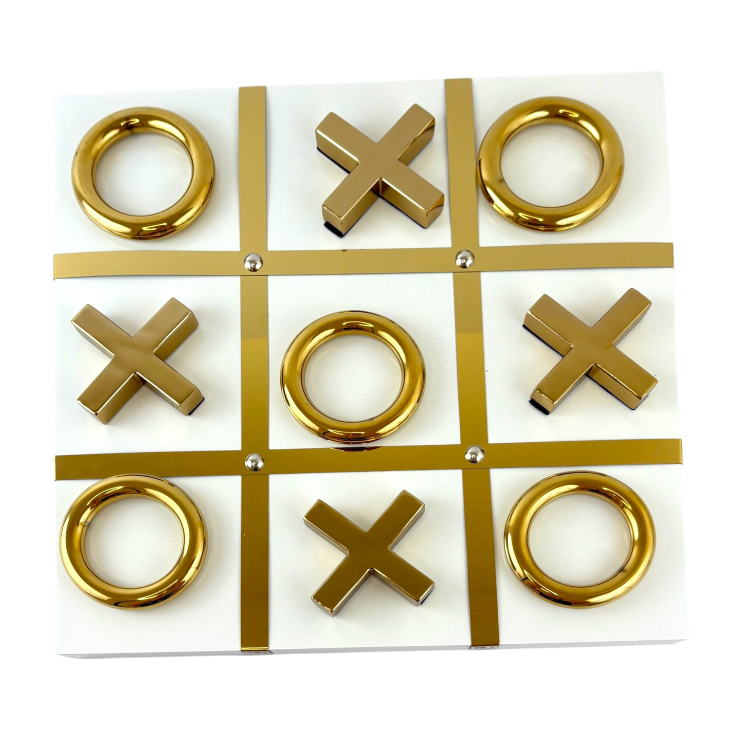 Luxury Gold Tic Tac Toe Game Set – Decorative Tabletop Display oxo