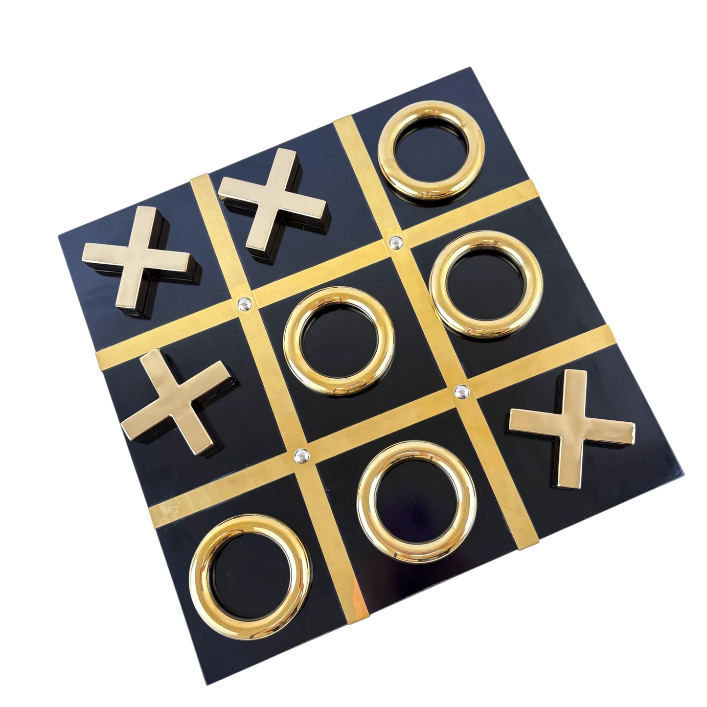 Luxury Gold Tic Tac Toe Game Set – Decorative Tabletop Display oxo