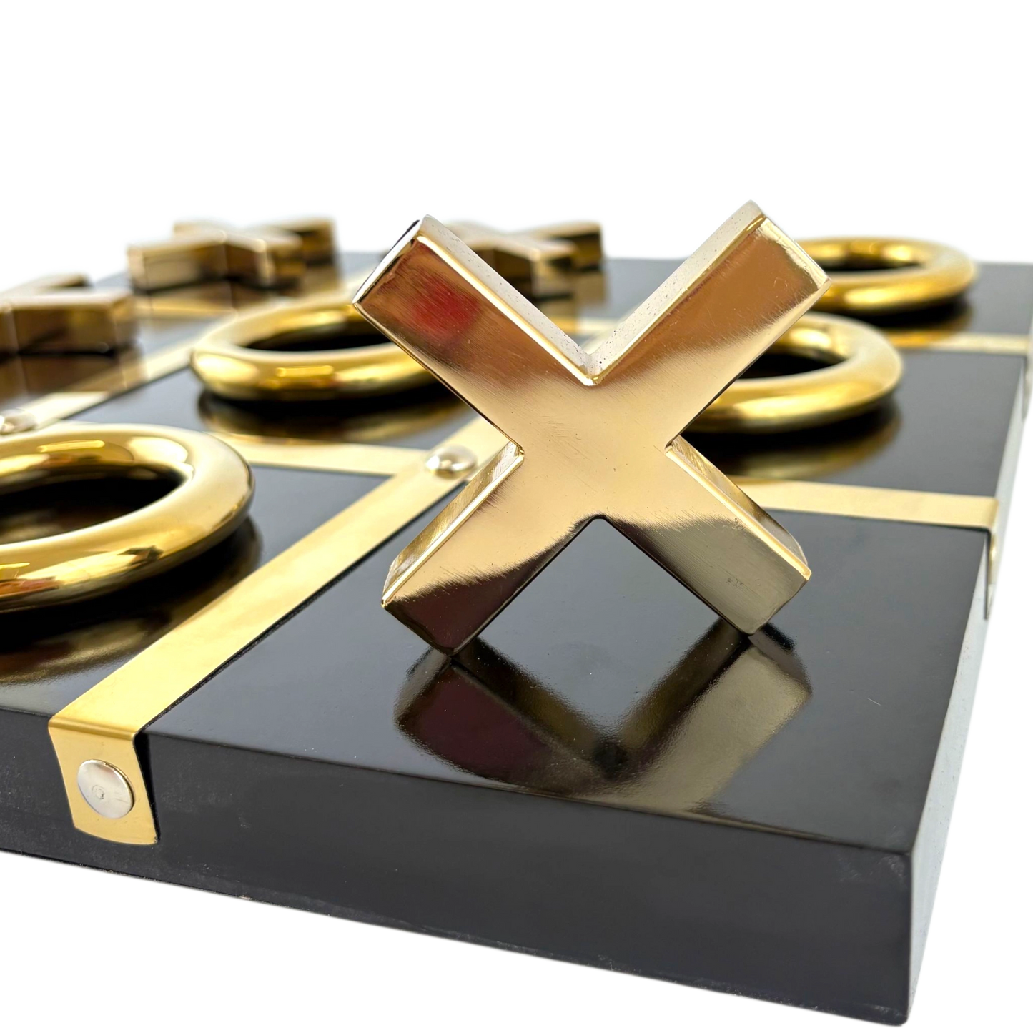 Luxury Gold Tic Tac Toe Game Set – Decorative Tabletop Display oxo