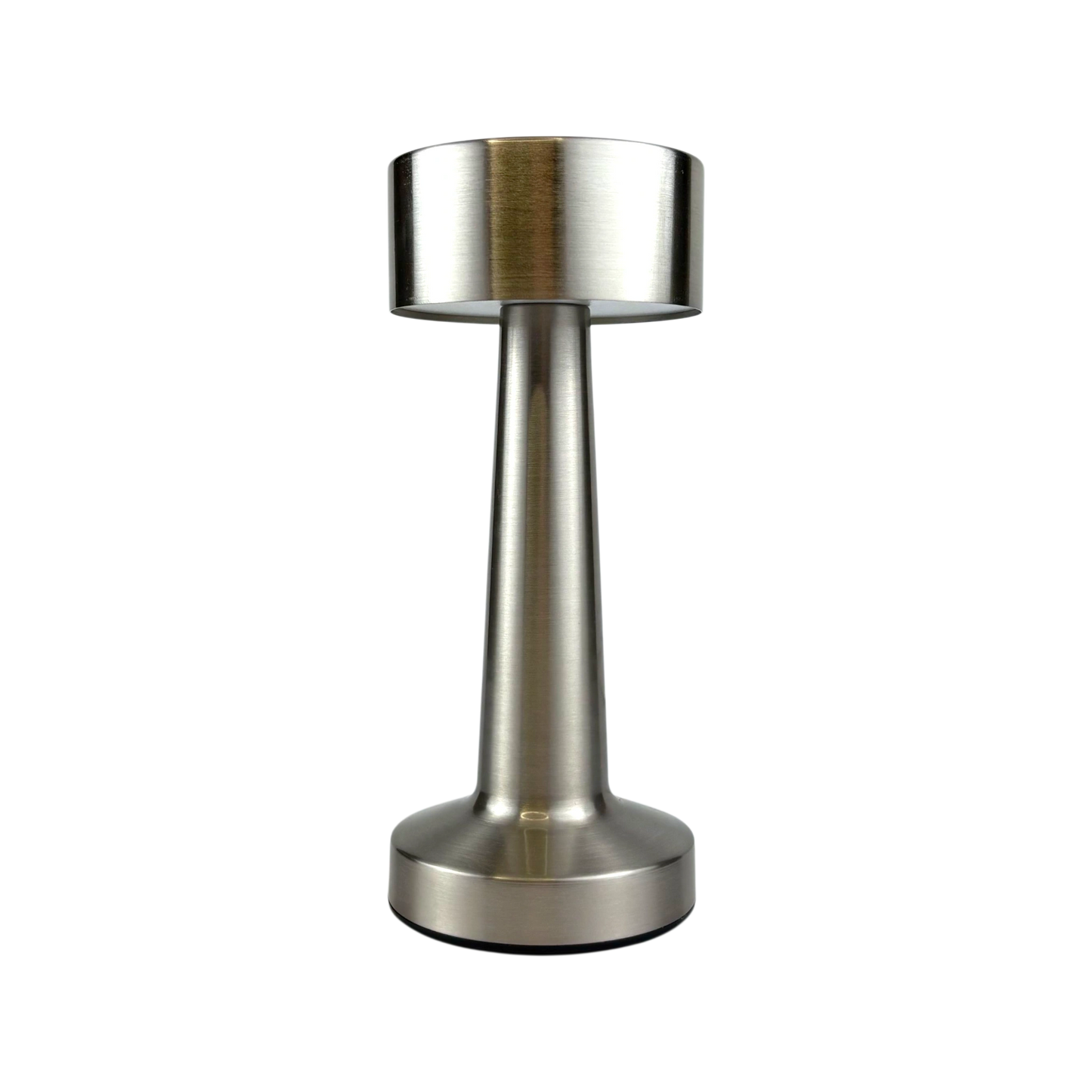 Modern Silver Touch Lamp – LED Rechargeable Table Light