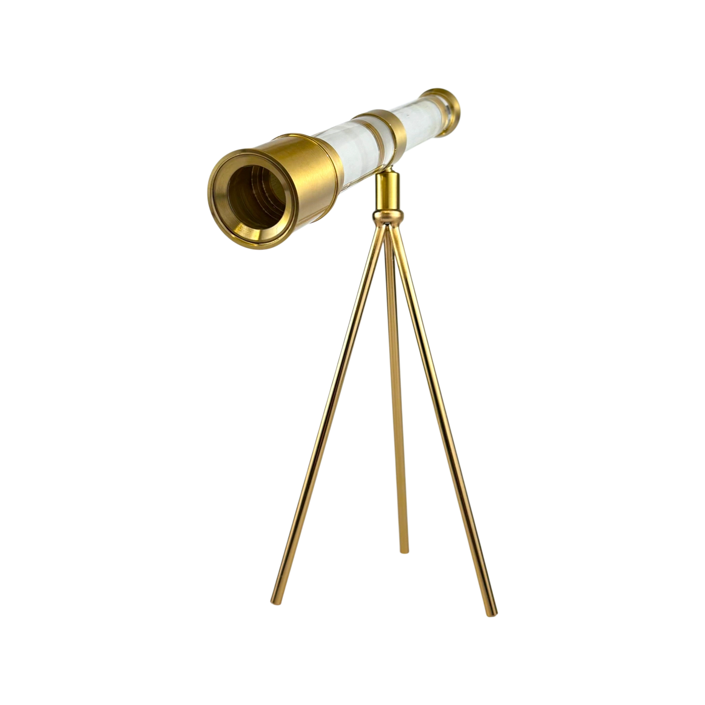 Vintage Brass Decorative Telescope on Tripod – Nautical Home Decor