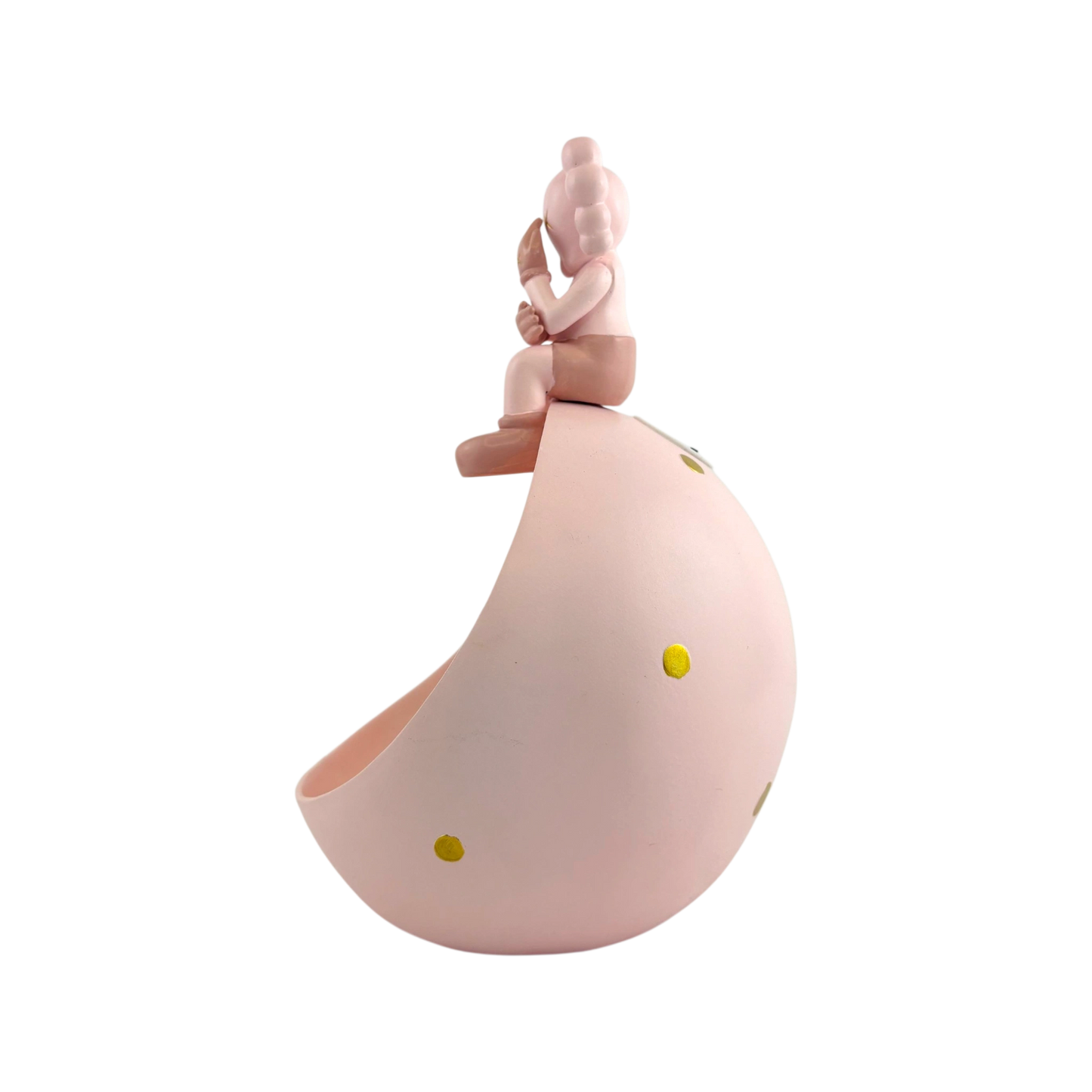 Pink KAWS-Inspired Holder with Companion Figurine