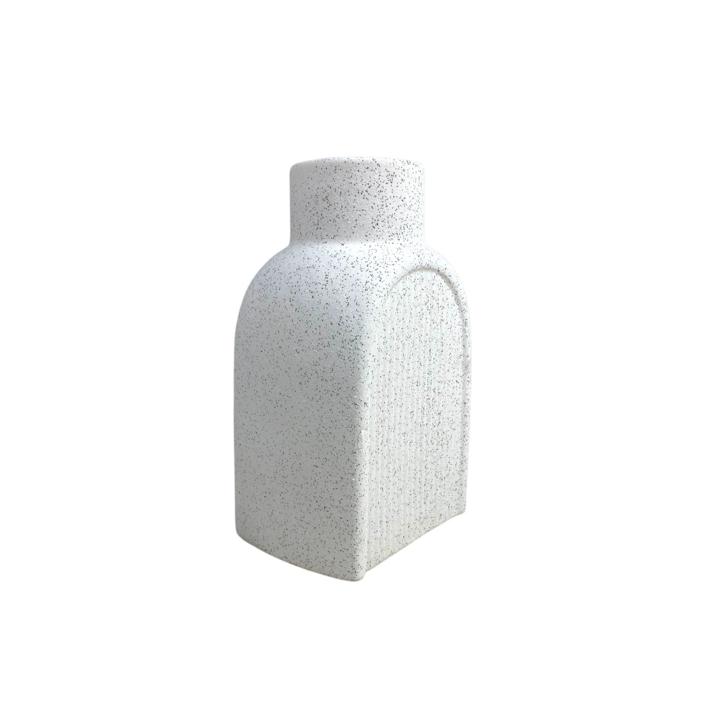 White Textured Arch Vase