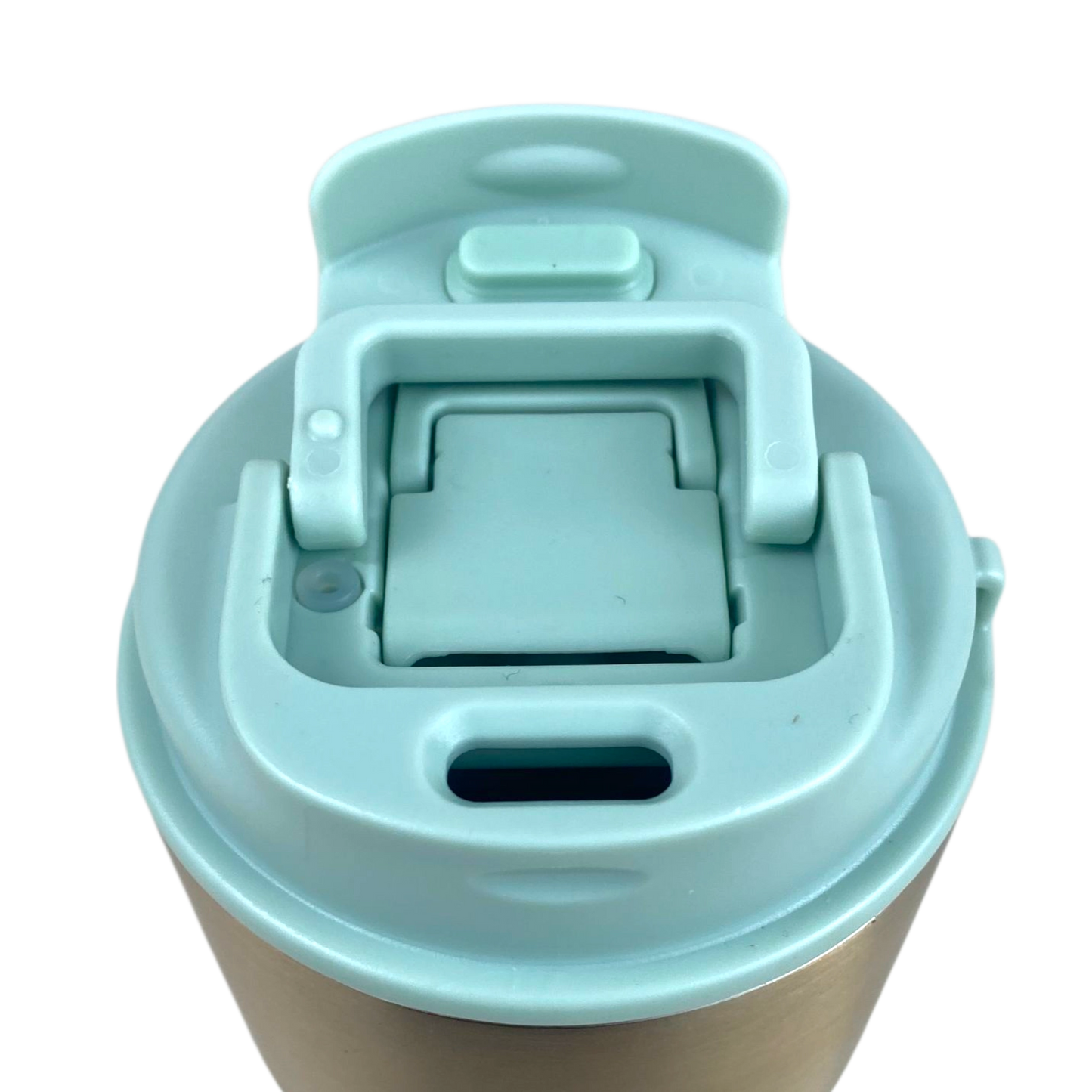 Mint Green & Gold Stainless Steel Travel Mug