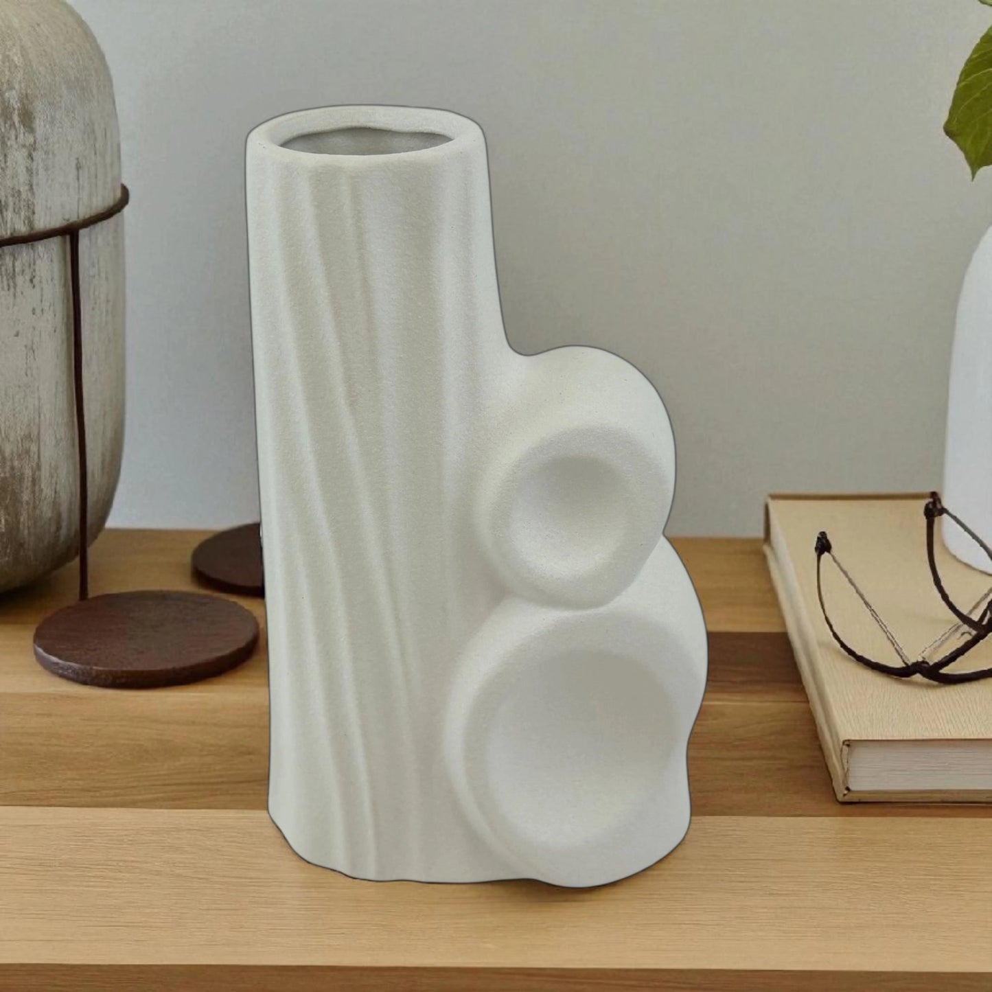 Modern Abstract White Ceramic Vase