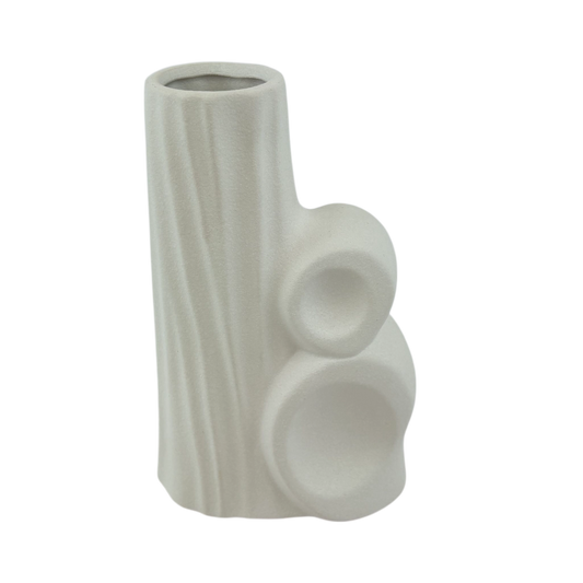 Modern Abstract White Ceramic Vase