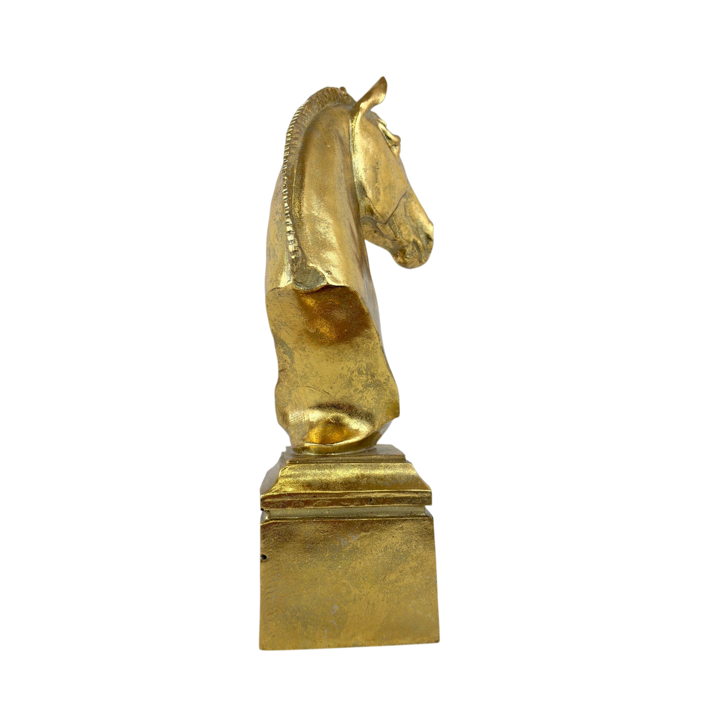Golden Horse Head Sculpture