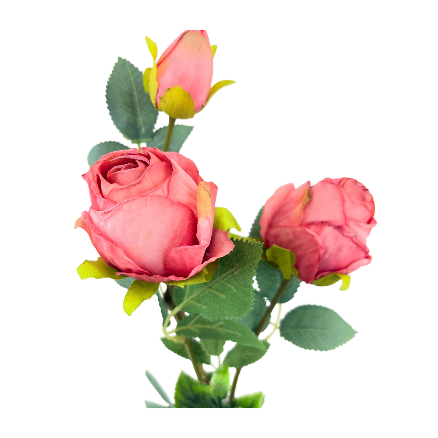 Artificial Rose Plant in Textured Pot