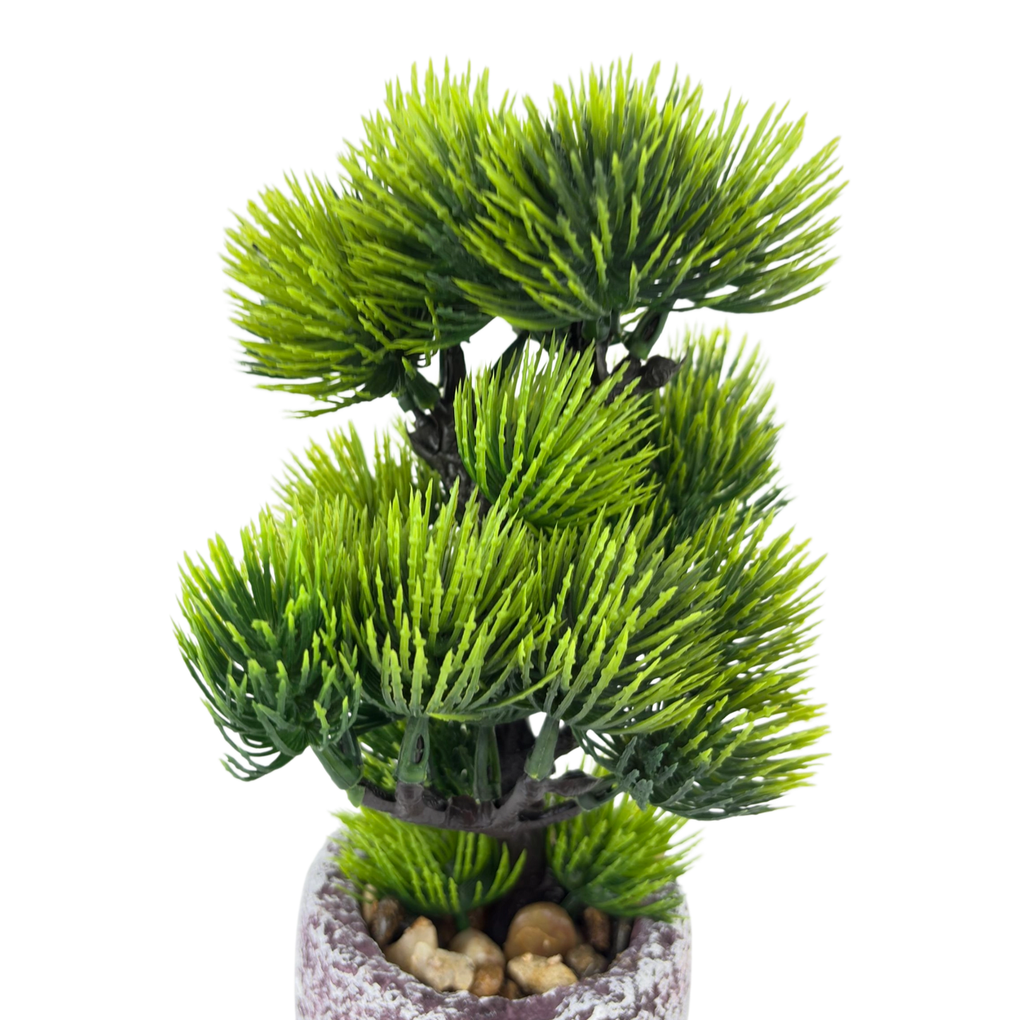 Artificial Bonsai Pine in Rustic Stone Pot