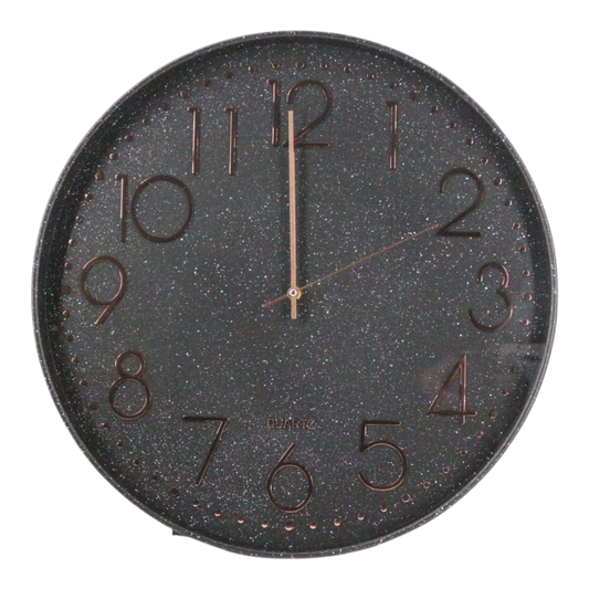 Modern Black Wall Clock – Silent Quartz Design