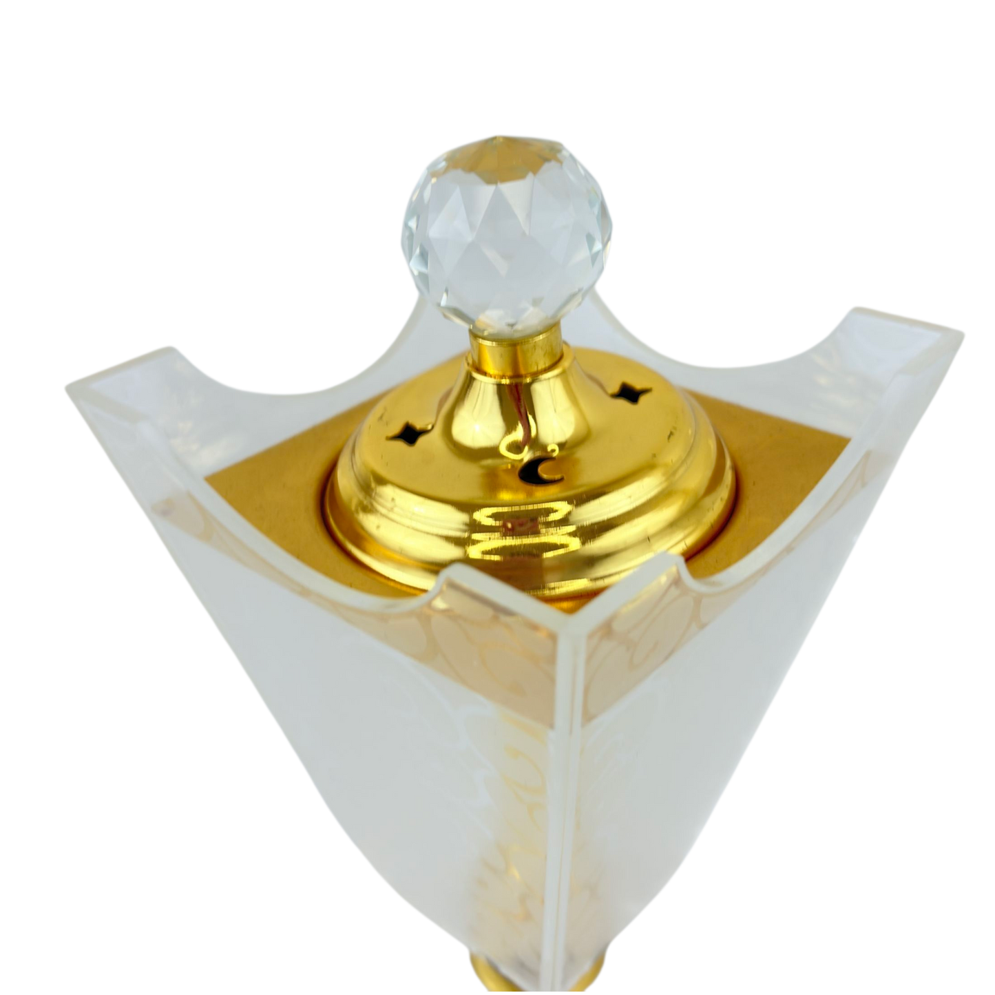 Luxury Crystal & Gold Mabkhara – Decorative Incense Burner