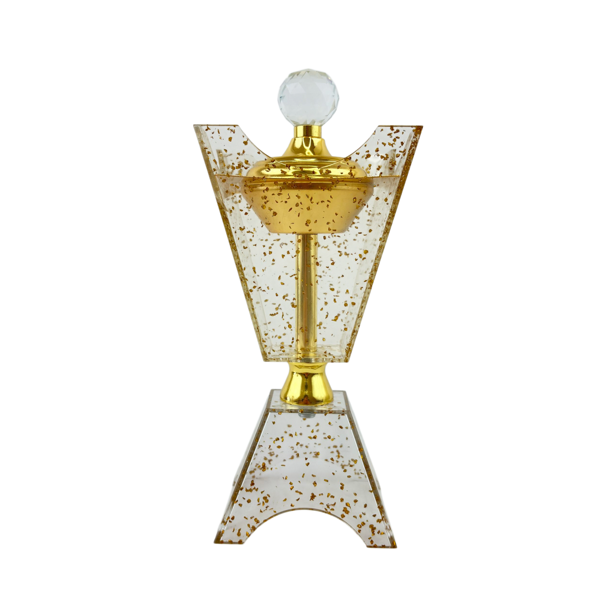 Gold Speckled Crystal Mabkhara – Elegant Incense Burner