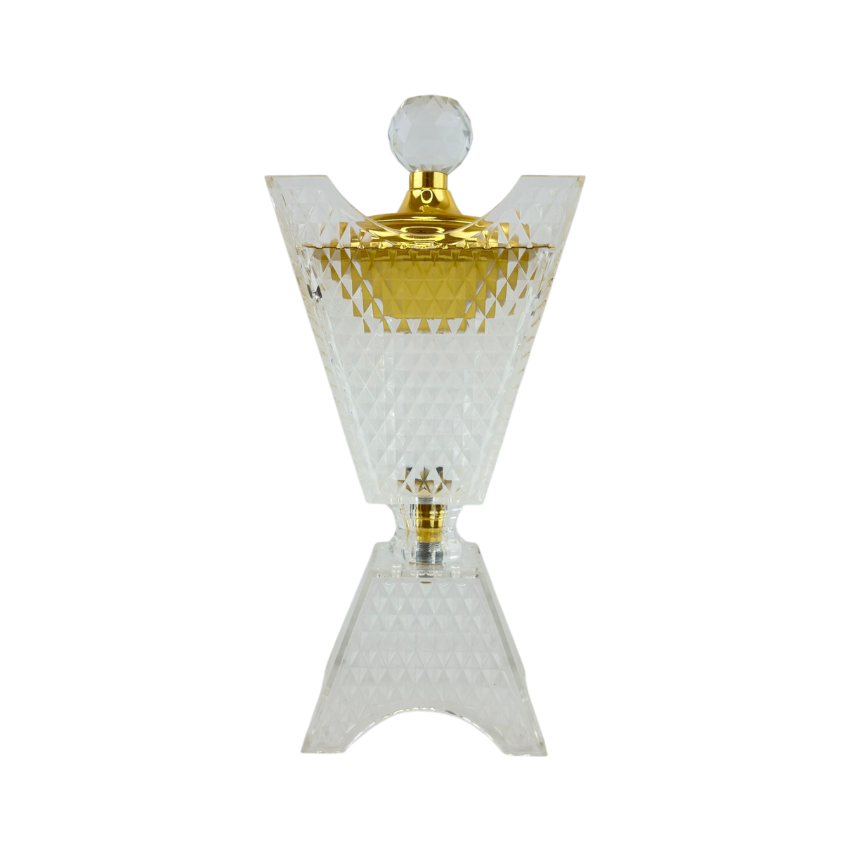 Crystal Diamond Cut Mabkhara – Luxury Gold Incense Burner