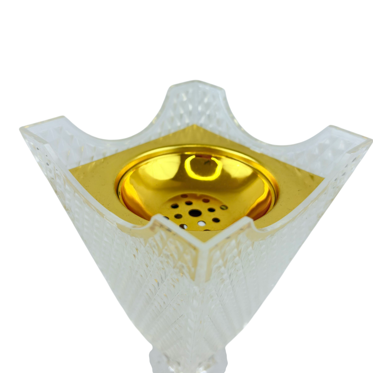 Crystal Diamond Cut Mabkhara – Luxury Gold Incense Burner