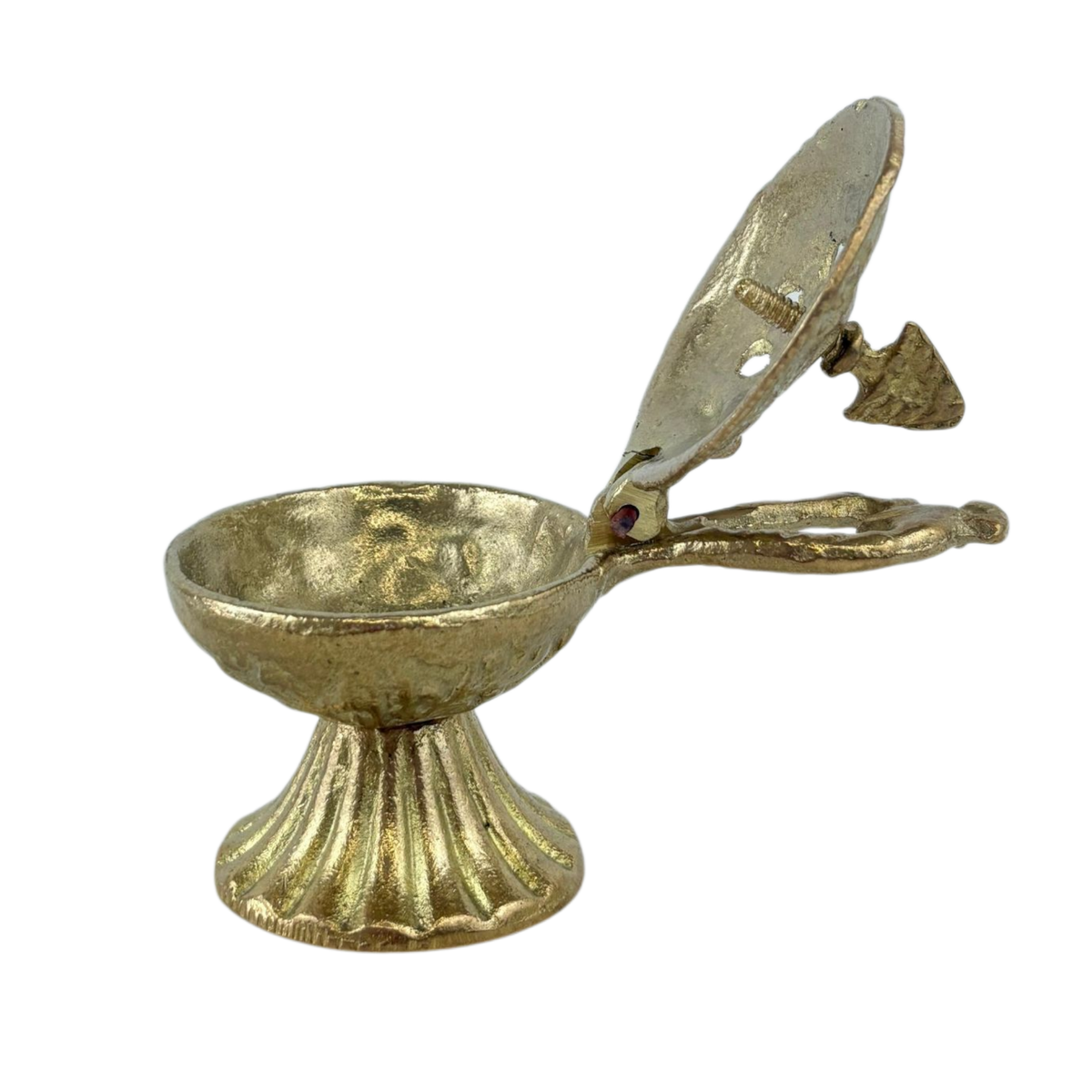 Antique Brass Incense Burner – Vintage Mabkhara with Handle