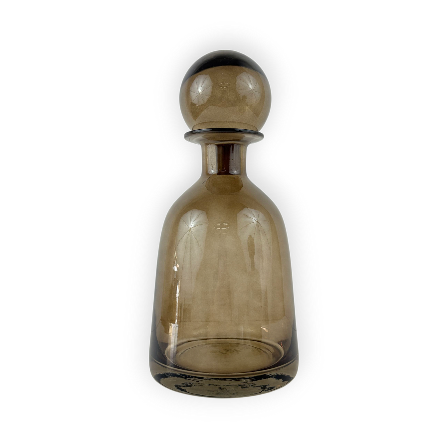 Amber Glass Decanter with Stopper