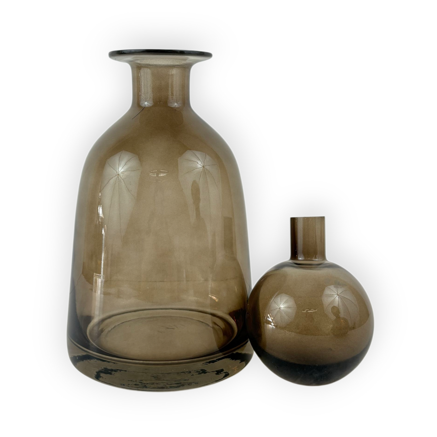 Amber Glass Decanter with Stopper