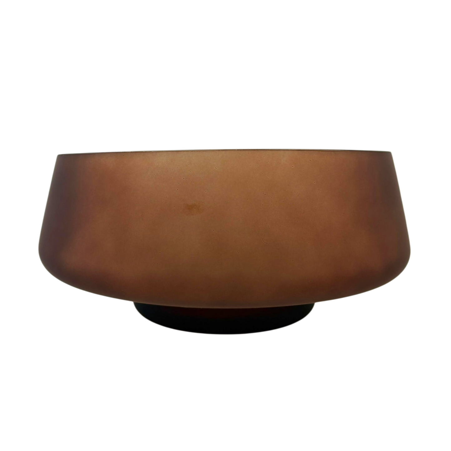 Matte Brown Glass Bowl – Modern Wide Design