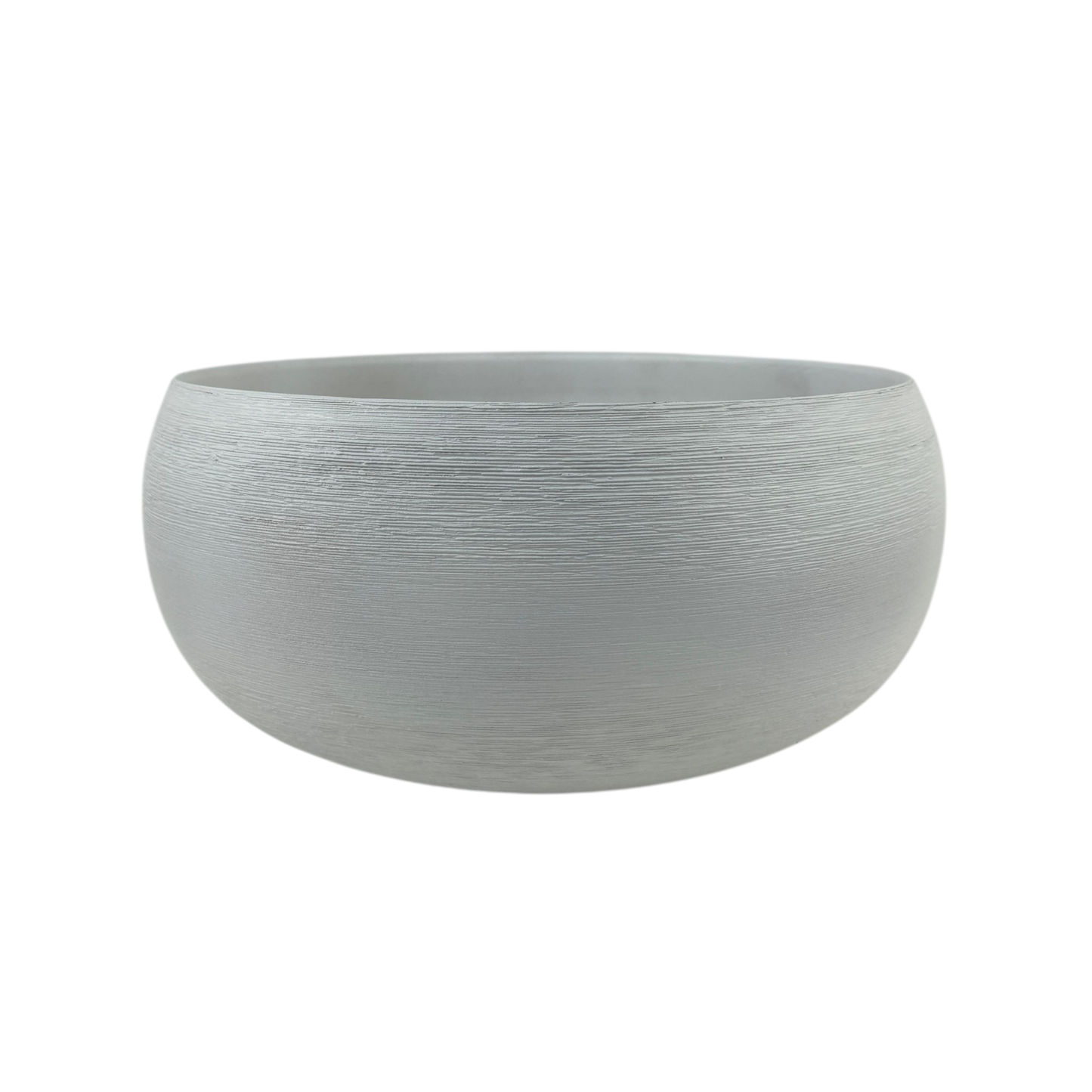 Matte White Decorative Glass Bowl – Textured Modern Design