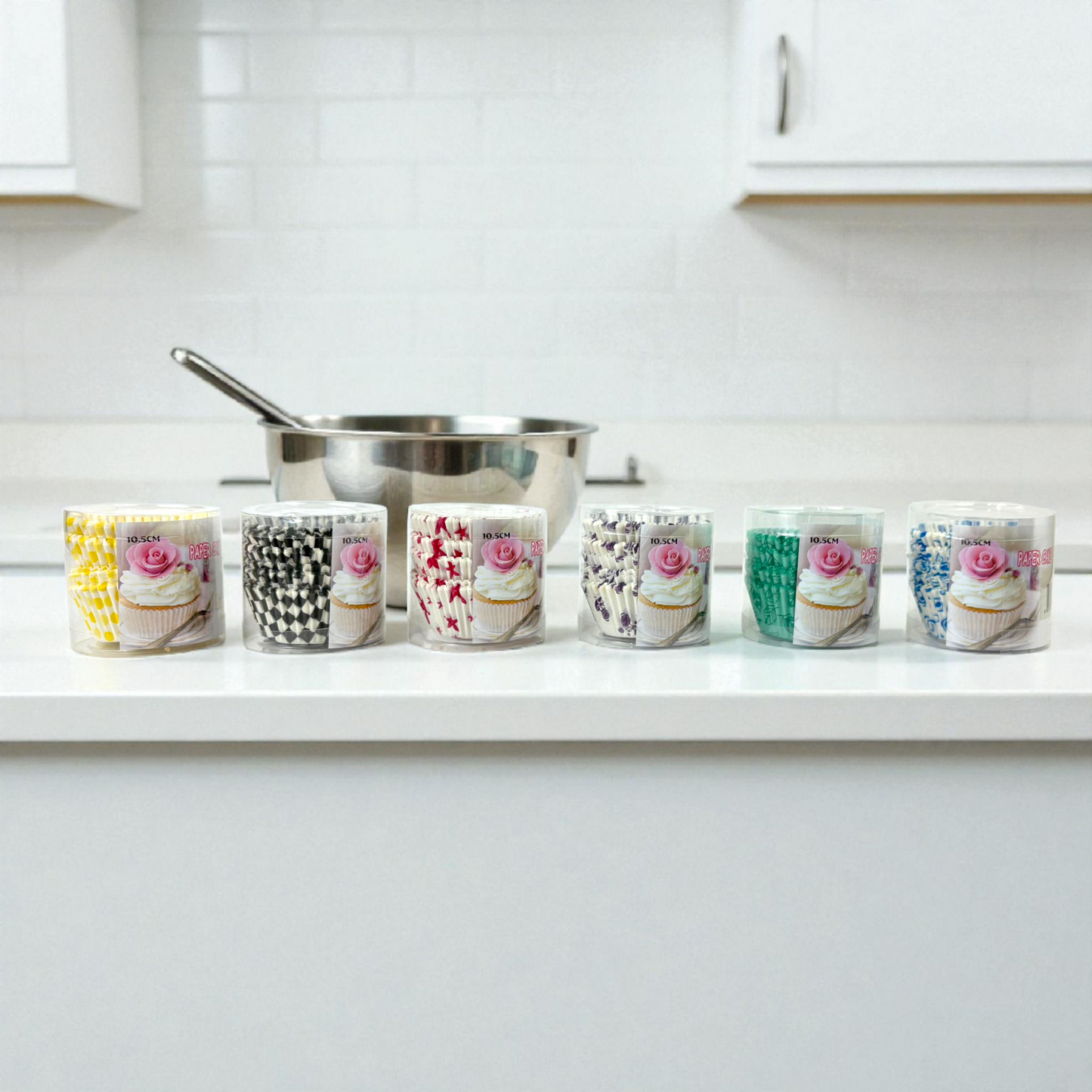Colorful Cupcake Paper Liners Set | Assorted Disposable Baking Cups (Pack of 6 Designs)