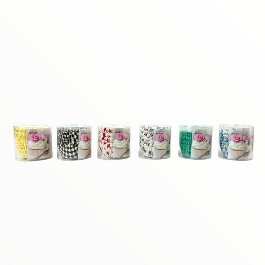 Colorful Cupcake Paper Liners Set | Assorted Disposable Baking Cups (Pack of 6 Designs)