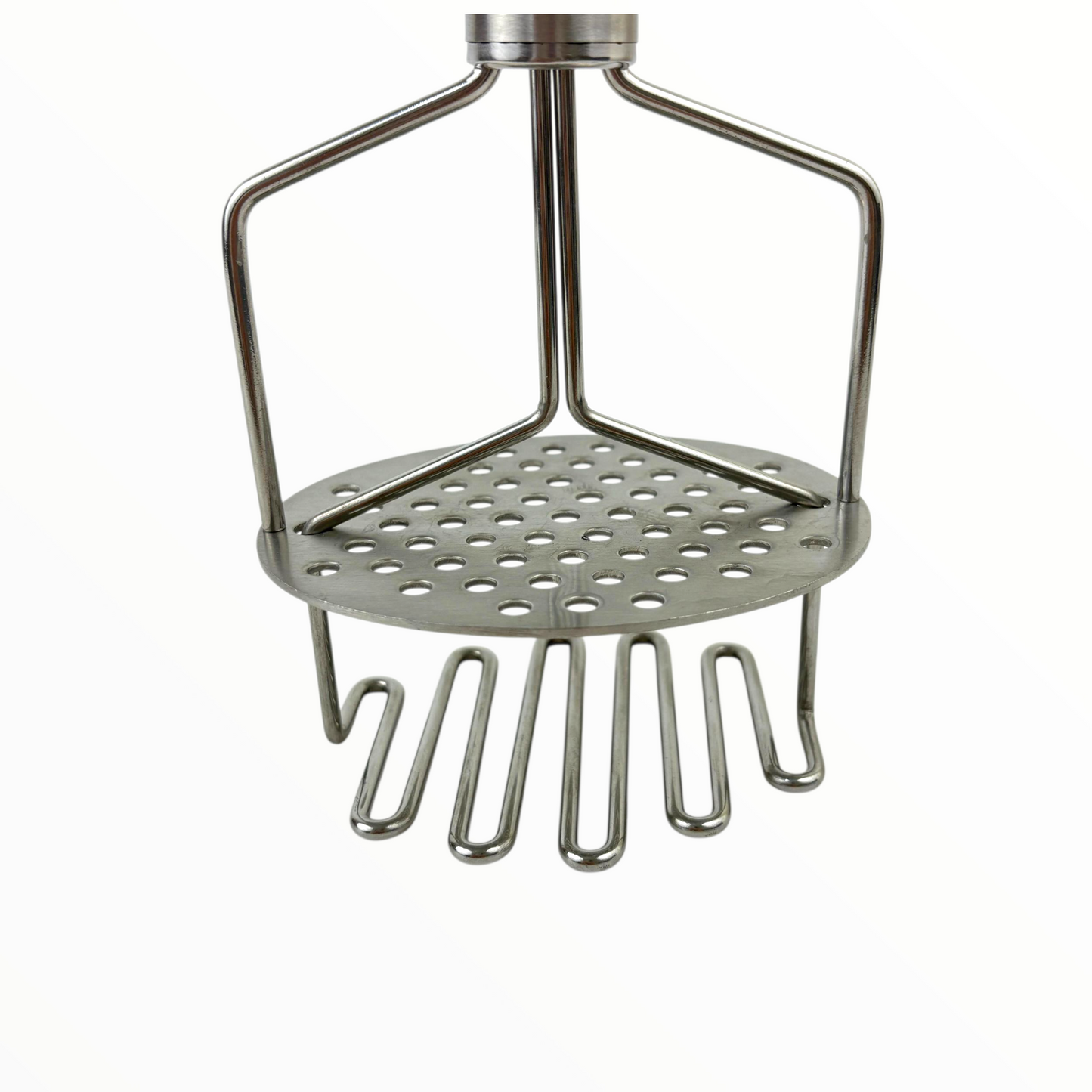 Stainless Steel Potato Masher with Soft Grip Handle | Heavy-Duty Manual Press for Smooth Mash