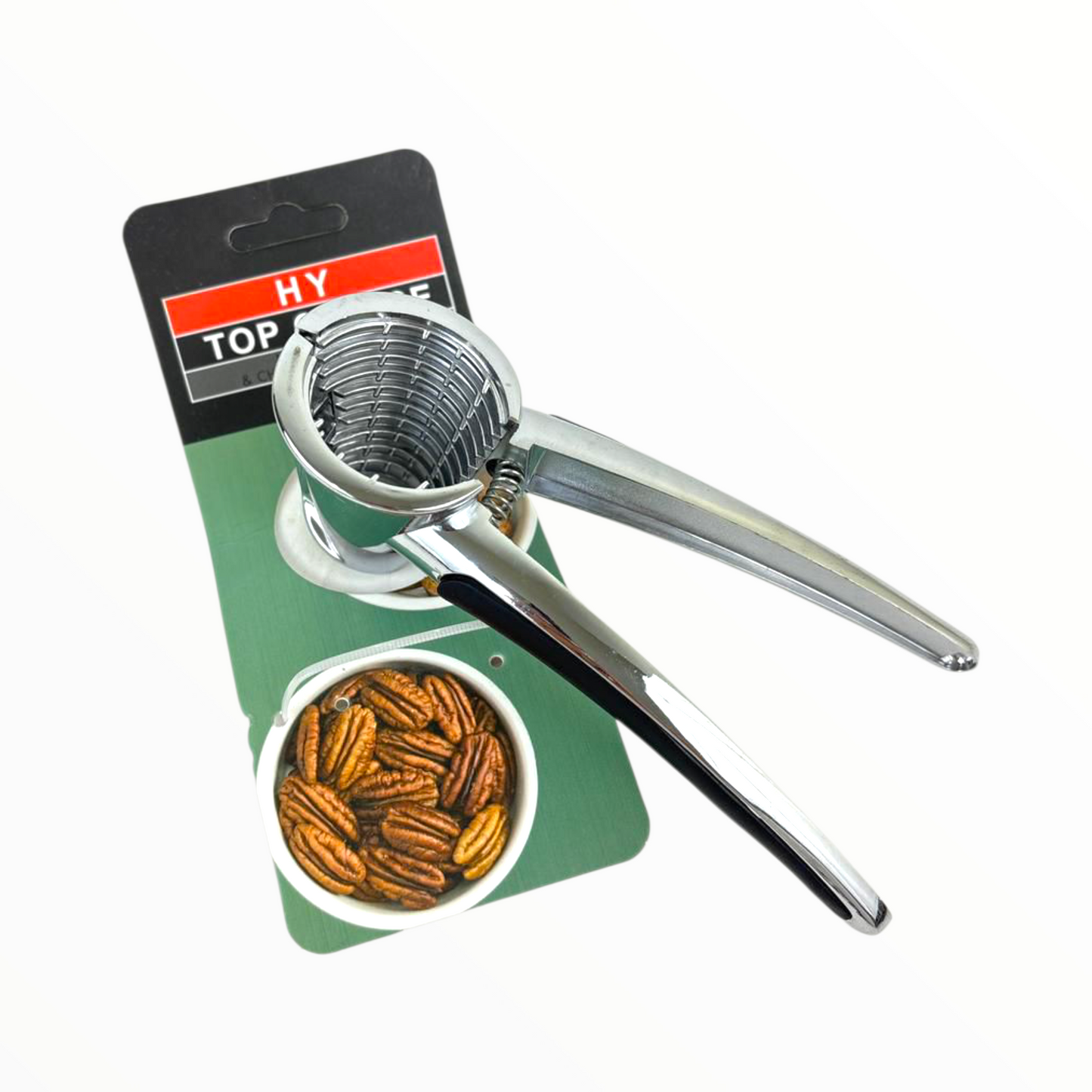 Heavy-Duty Stainless Steel Nutcracker with Non-Slip Handle | Walnut, Pecan &amp; Almond Cracker Tool