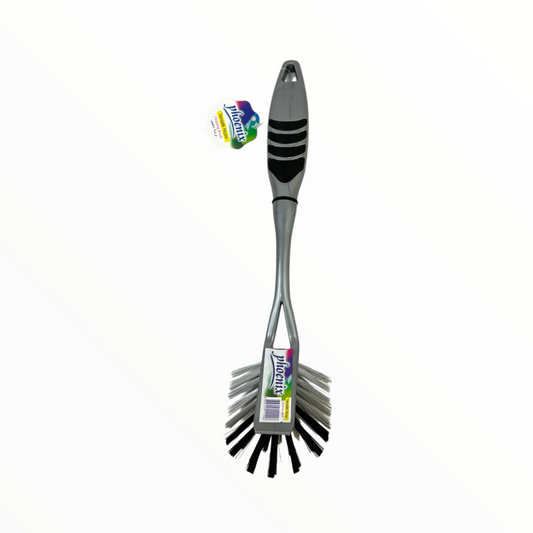 Long Handle Dish Brush – Durable Kitchen Scrubber with Nylon Bristles for Pots, Pans & Bottles