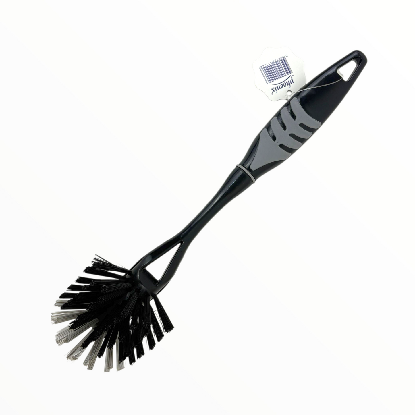 Black Long Handle Dish Brush – Heavy-Duty Kitchen Scrubber with Nylon Bristles for Pots, Pans & Bottles