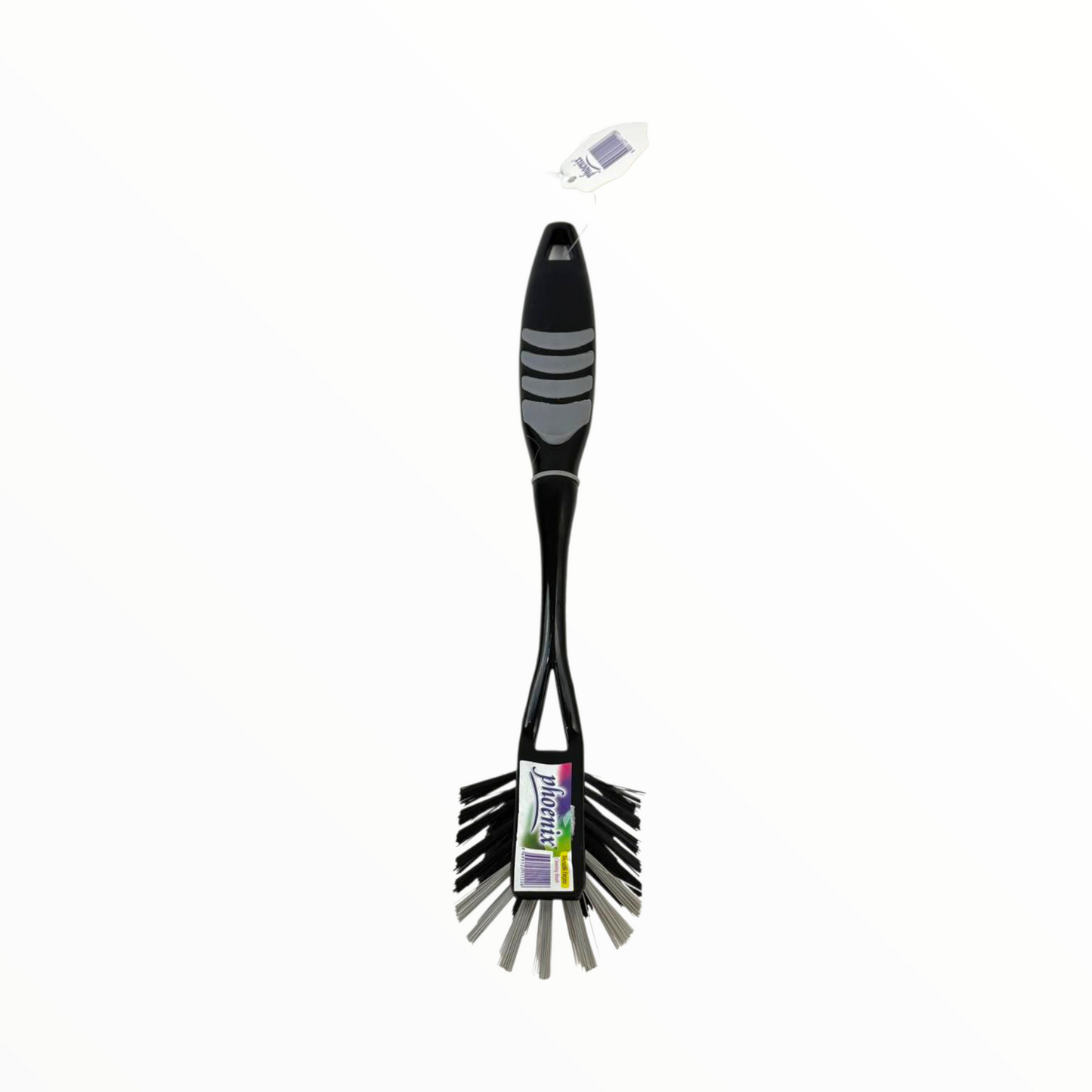 Black Long Handle Dish Brush – Heavy-Duty Kitchen Scrubber with Nylon Bristles for Pots, Pans & Bottles