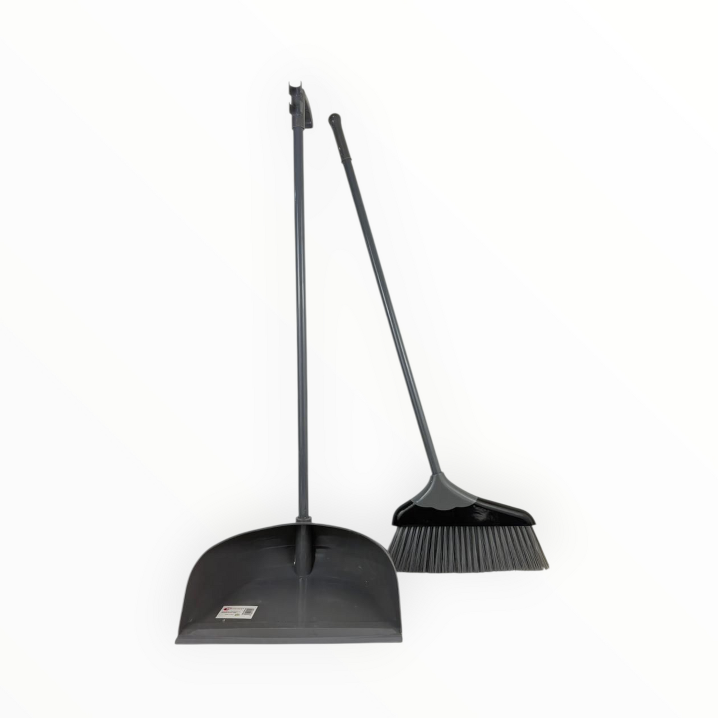 Long Handle Broom and Dustpan Set – Upright Standing Sweeping Kit for Home & Office