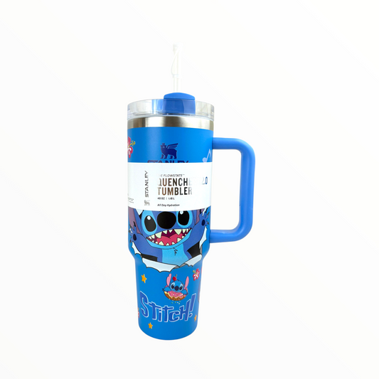 Stanley Quencher Stitch Edition – 1.2L Stainless Steel Insulated Tumbler with Handle & Straw (Disney Character Design)