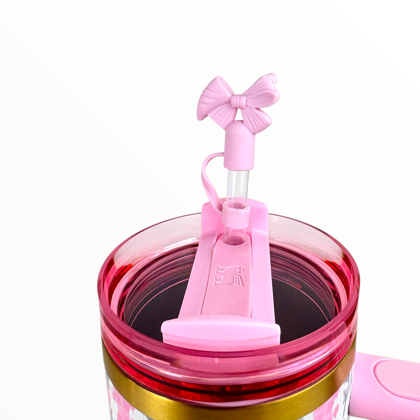 Stanley Quencher Tumbler – 1.2L Floral Pink Stainless Steel Insulated Mug with Handle & Straw