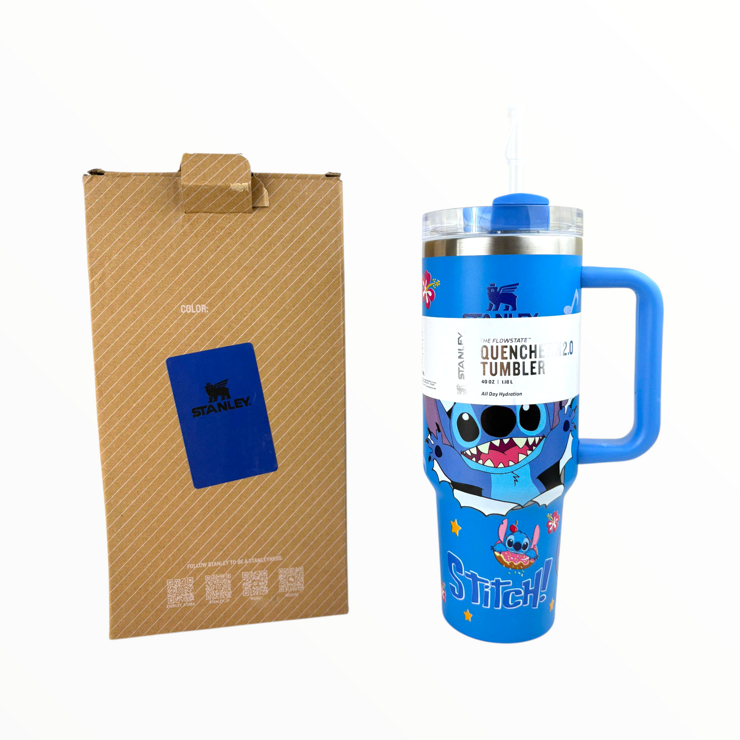 Stanley Quencher Stitch Edition – 1.2L Stainless Steel Insulated Tumbler with Handle & Straw (Disney Character Design)