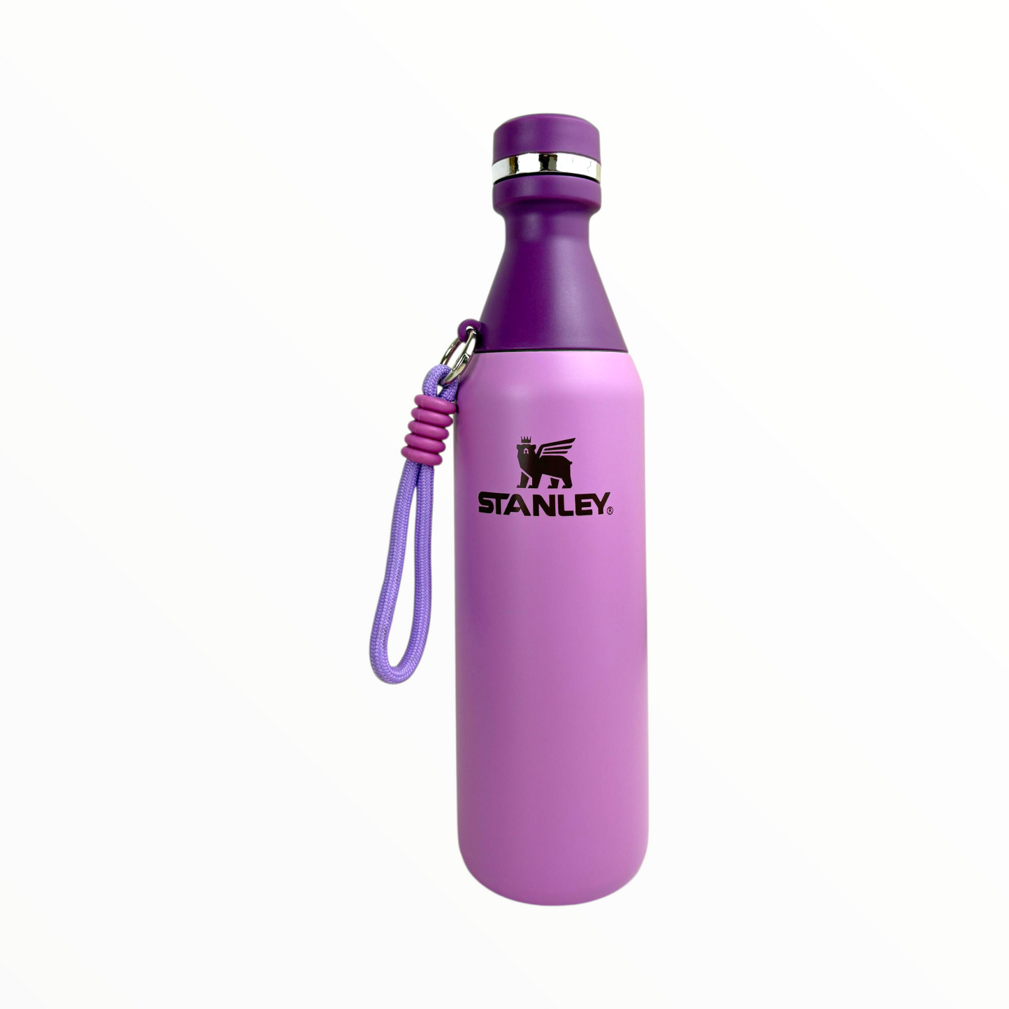 Stanley Purple Vacuum Bottle – 500ml Stainless Steel Insulated Water Bottle with Strap