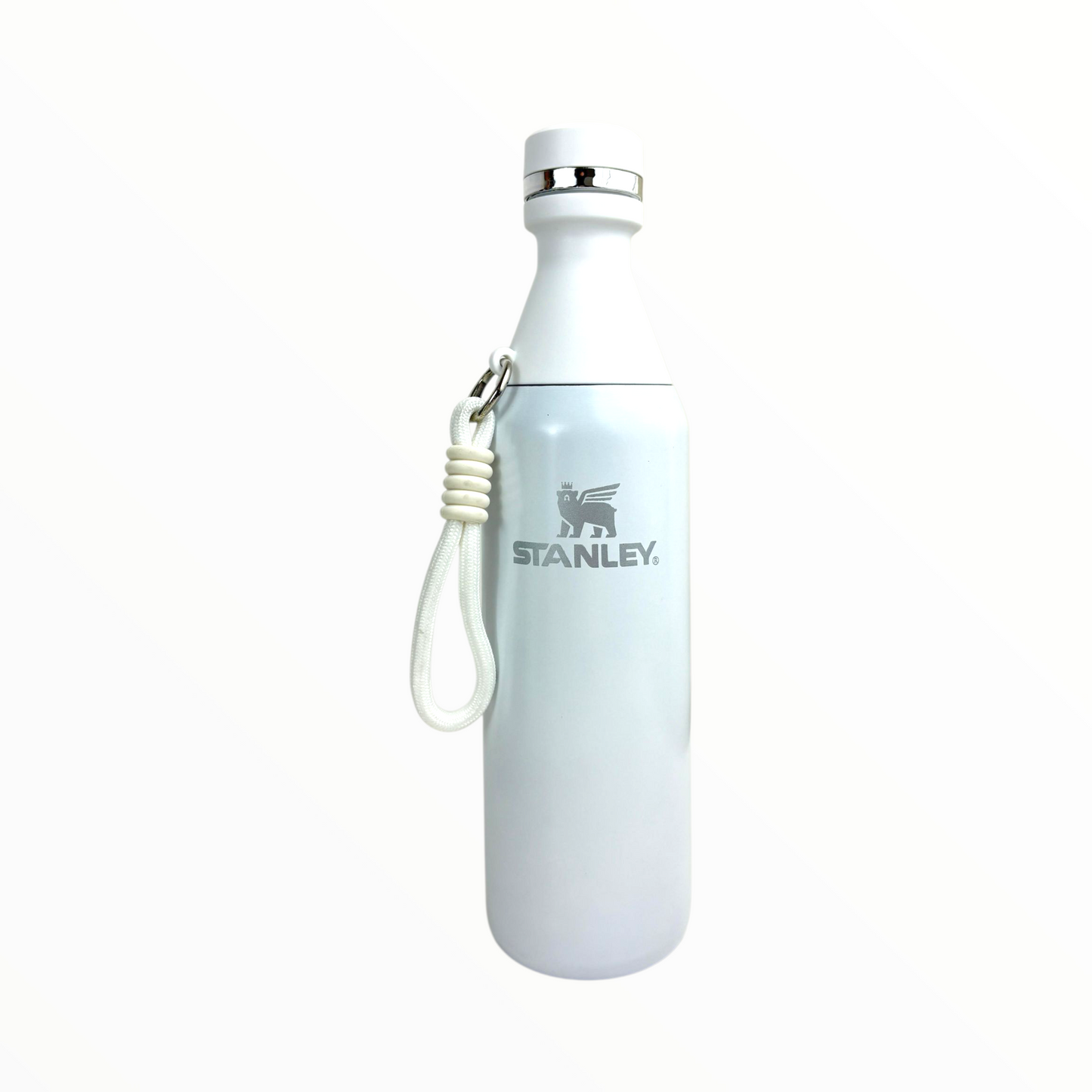 Stanley White Vacuum Bottle – 500ml Stainless Steel Insulated Water Bottle with Strap