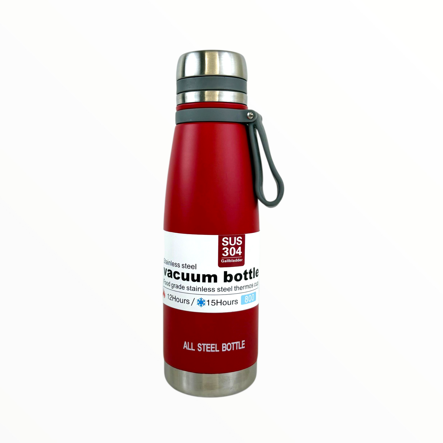 Stainless Steel Thermos Bottle – 800mL Vacuum Insulated Hot & Cold Water Flask