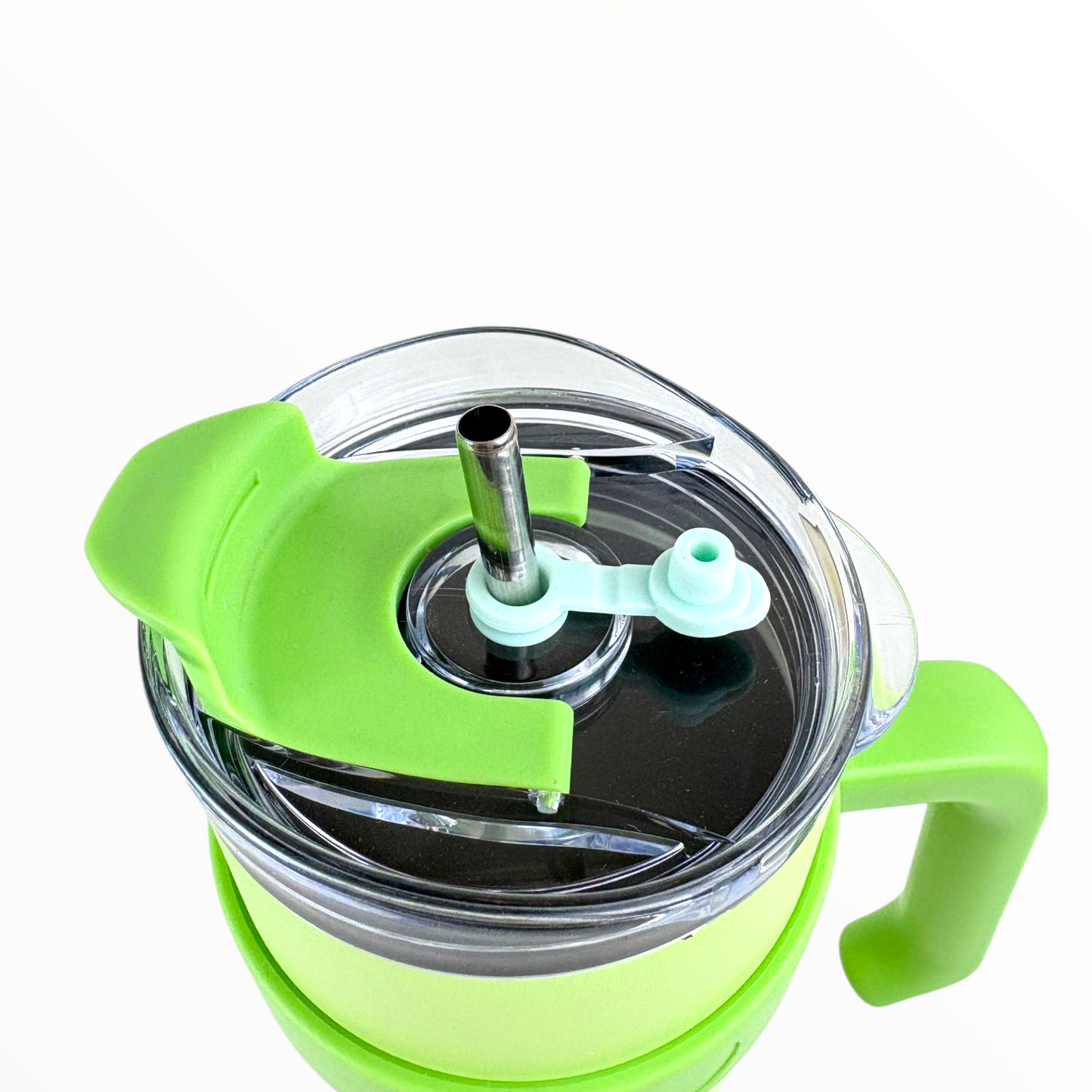 Gradient green & green Tumbler – 1.2L Insulated Stainless Steel Mug with Handle & Lid (Double Wall Cold & Hot Cup)