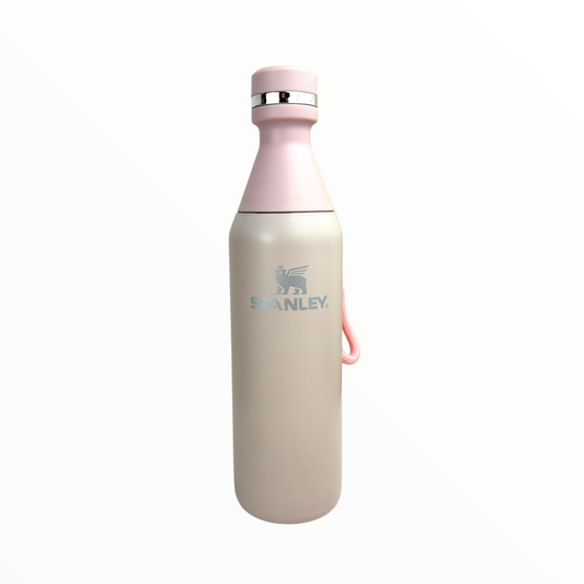 Stanley biege.rose  Vacuum Bottle – 500ml Stainless Steel Insulated Water Bottle with Strap