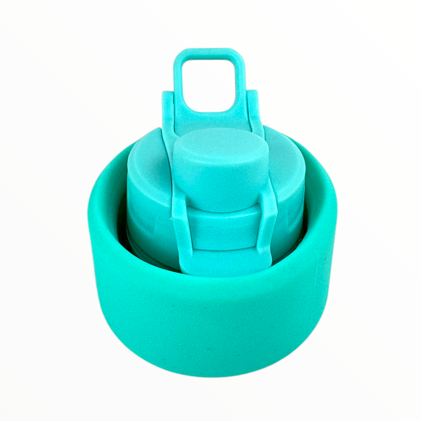 Foldable Silicone Water Bottle – 500ml Collapsible Travel Bottle with Leak-Proof Lid (Turquoise)