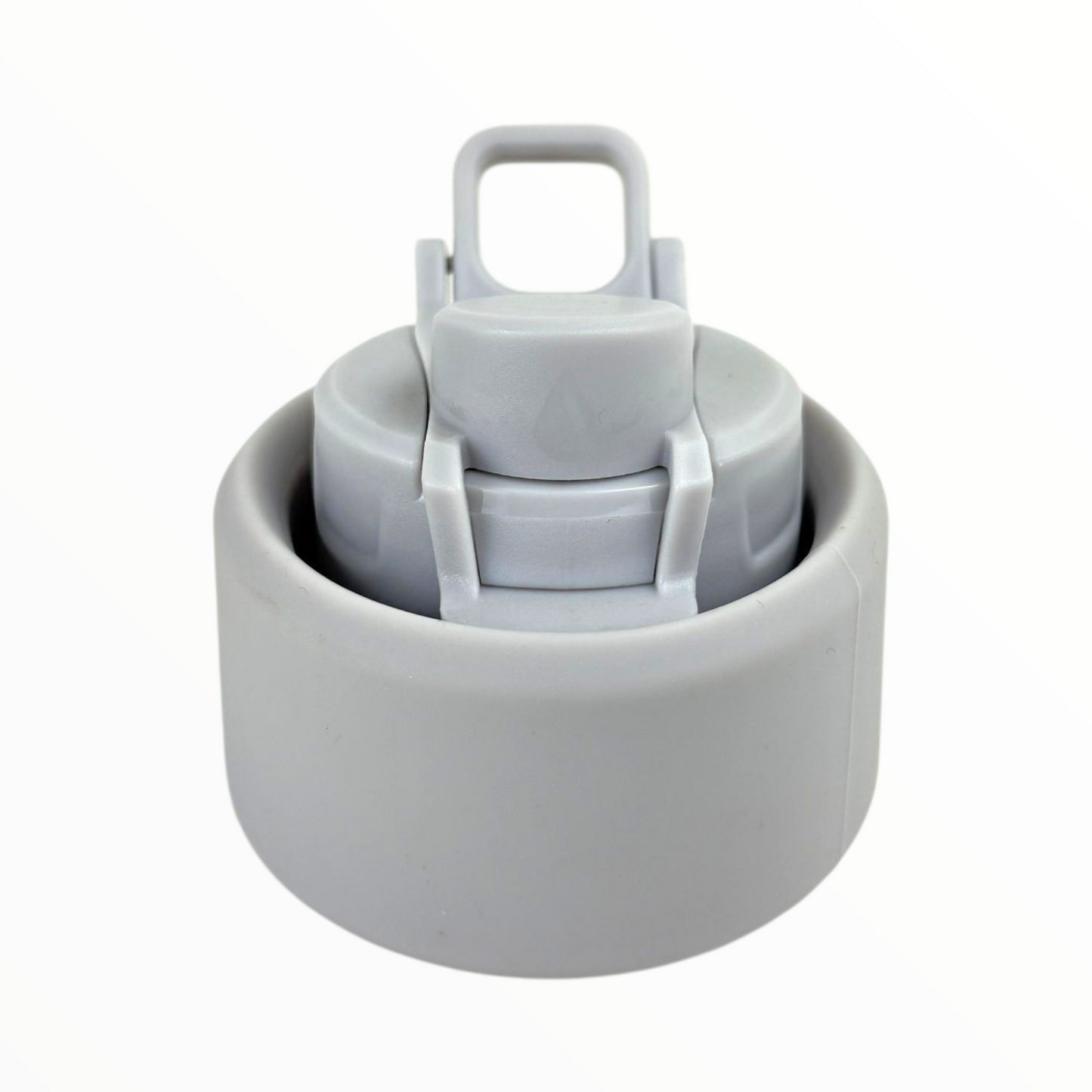 Foldable Silicone Water Bottle – 500ml Collapsible Travel Bottle with Leak-Proof Lid (grey)
