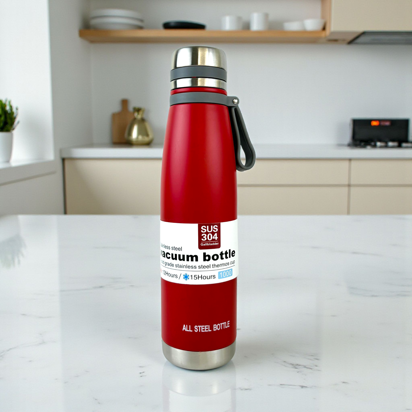 Stainless Steel Thermos Bottle – 800mL Vacuum Insulated Hot & Cold Water Flask